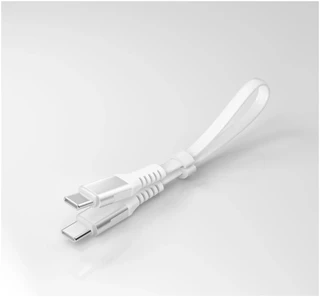 Кабель Accesstyle CC30-TF30 USB-C - USB-C, 0.3 м, 3 А, белый 