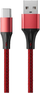 Кабель Accesstyle AC30-F100M USB-C - Type-C, 1 м,черно-красный 