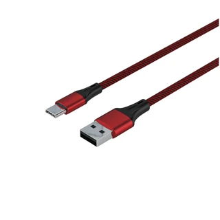 Кабель Accesstyle AC30-F100M USB-C - Type-C, 1 м,черно-красный 