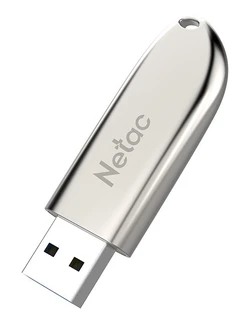 Флеш накопитель 128GB Netac U352, серебро 