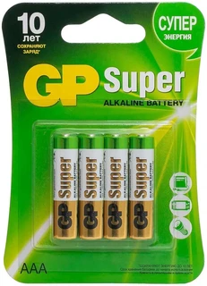 Батарейка AAA GP Super LR03-4BL, 4 шт