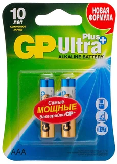 Батарейка AAA GP Ultra Plus LR03-2BL, 2 шт