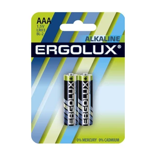Батарейка AAA ERGOLUX LR03-2BL, 2 шт