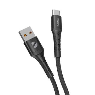 Кабель Deppa Armor USB – Type-C 1 м, 2.4 А, черный 