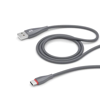Кабель Deppa Ceramic USB2.0 Am - Type-C, 1 м, 2 A, серый 
