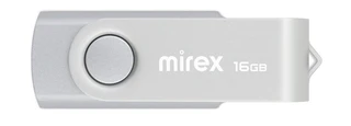 Флеш накопитель 16GB Mirex Swivel, серебристый 