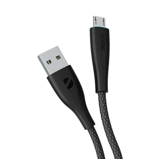 Кабель Deppa Fly USB - Micro USB, 1 м, черный 