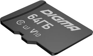Карта памяти microSDXC DIGMA CARD10 64 ГБ + адаптер SD 