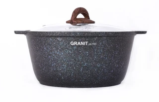 Кастрюля-жаровня Kukmara Granit Ultra Blue, 5 л 