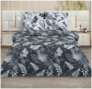 Комплект постельного белья Миланика Икебана 2-спальный, поплин, наволочки 70х70 см 