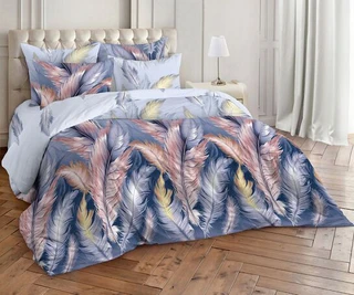 Комплект постельного белья Миланика Прикосновение 2-спальный, поплин, наволочки 70х70 см