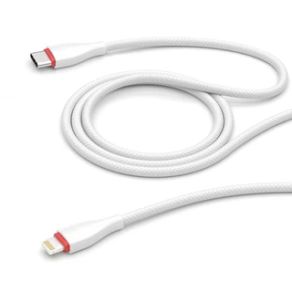 Кабель Deppa Ceramic USB-C - Lightning, 1 м, 2 A, белый 