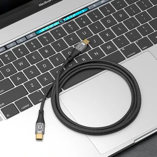 Кабель Deppa Crystal USB-C - USB-C, 1 м, 2.4 А, черный 
