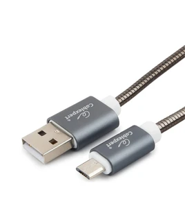 Кабель USB2.0 Am - microUSB Cablexpert, 1м, титан
