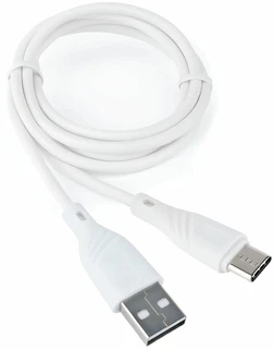 Кабель Cablexpert USB-A 2.0 - USB-C, 1 м, 3 А, белый (CCB-USB2-AMCMO1-1MW) 