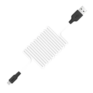 Кабель Hoco X21 Silicone USB 2.0 Am - microUSB, 1 м, бело-черный 