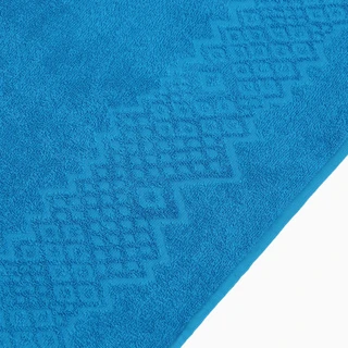 Полотенце Cleanelly Flashlights сине-голубой 50х90 см, махра 