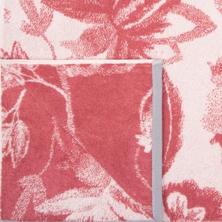 Полотенце Cleanelly Giardino Fioritо гранат, розовый 70х130 см, махра 