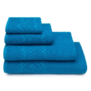 Полотенце Cleanelly Flashlights сине-голубой 70х130 см, махра