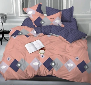 Комплект постельного белья Butterfly 2677-2, 1.5 спальный, сатин люкс, наволочки 70х70 см