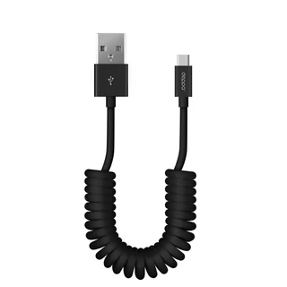Кабель Deppa USB - Type-C, витой, 1.5м, черный 