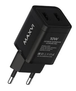 Сетевое зарядное устройство Maxvi A202 черный 