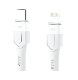 Кабель OLMIO Style USB-С - Lightning, 1.2м, белый 
