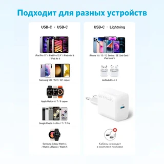 Сетевое зарядное устройство Anker 312, белый 