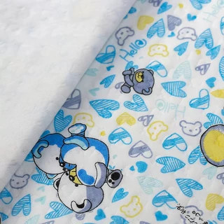Одеяло-покрывало АРТПОСТЕЛЬ Карапуз голубой 100х140 см, трикотаж 