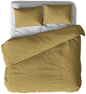 Комплект постельного белья Шуйские ситцы NITEVA 16940 Горчичное золото, 2 спальный, поплин, наволочки 70х70 см 