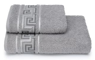 Полотенце Cleanelly Tavropos светло-серый 70х130 см, махра