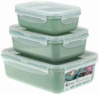 Набор контейнеров для пищевых продуктов Idea Фреш, 3 предмета: 0.4 л, 0.8 л, 1.4 л 