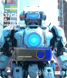USB-накопитель More Choice MF32-4 32 ГБ, USB 2.0, синий 
