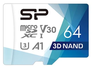 Карта памяти microSDXC Silicon Power Elite 64 ГБ + адаптер SD 