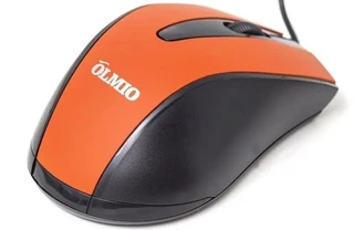 Мышь OLMIO CM-07, черный/оранжевый 