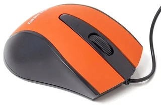 Мышь OLMIO CM-07, черный/оранжевый 