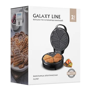 Вафельница GALAXY LINE GL2987, черный 