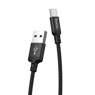 Кабель hoco X14 Times Speed USB-A 2.0 - USB-C, 2 м, 2 А, черный 