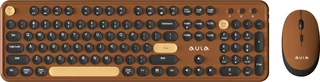 Комплект беспроводной AULA  AC306 Coffee-Black