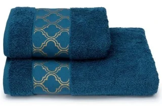 Полотенце Cleanelly Oro di Venezia аквамарин 50х90 см, махра 