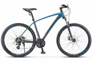 Велосипед STELS Navigator-750 MD 27.5" V010, антрацитовый/синий