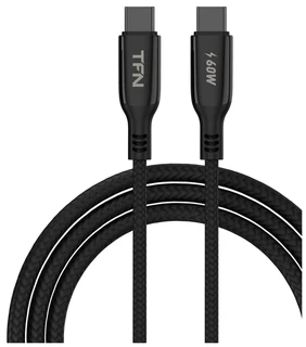 Кабель TFN USB-C - USB-C 1.2 м, 3.0 А, черный (TFN-C-BLZ-CC1M-BK) 