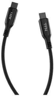 Кабель TFN USB-C - USB-C 1.2 м, 3.0 А, черный (TFN-C-BLZ-CC1M-BK) 