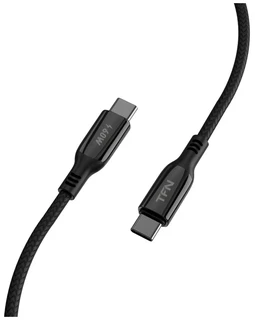 Кабель TFN USB-C - USB-C 1.2 м, 3.0 А, черный (TFN-C-BLZ-CC1M-BK) 