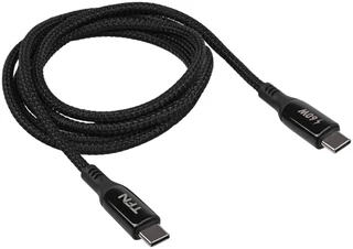 Кабель TFN USB-C - USB-C 1.2 м, 3.0 А, черный (TFN-C-BLZ-CC1M-BK) 