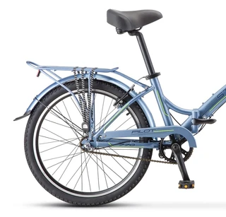 Велосипед STELS Pilot-770 24" V010, серый/зеленый 