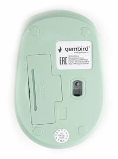 Мышь беспроводная Gembird MUSW-625-1, зеленый 