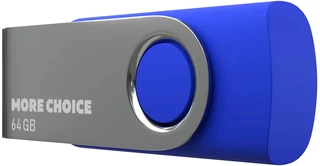 USB-накопитель More Choice MF64-4 64 ГБ, USB 2.0, синий 