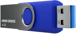 USB-накопитель More Choice MF64-4 64 ГБ, USB 2.0, синий 