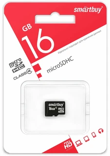 Карта памяти microSDHC Smartbuy 16GB 